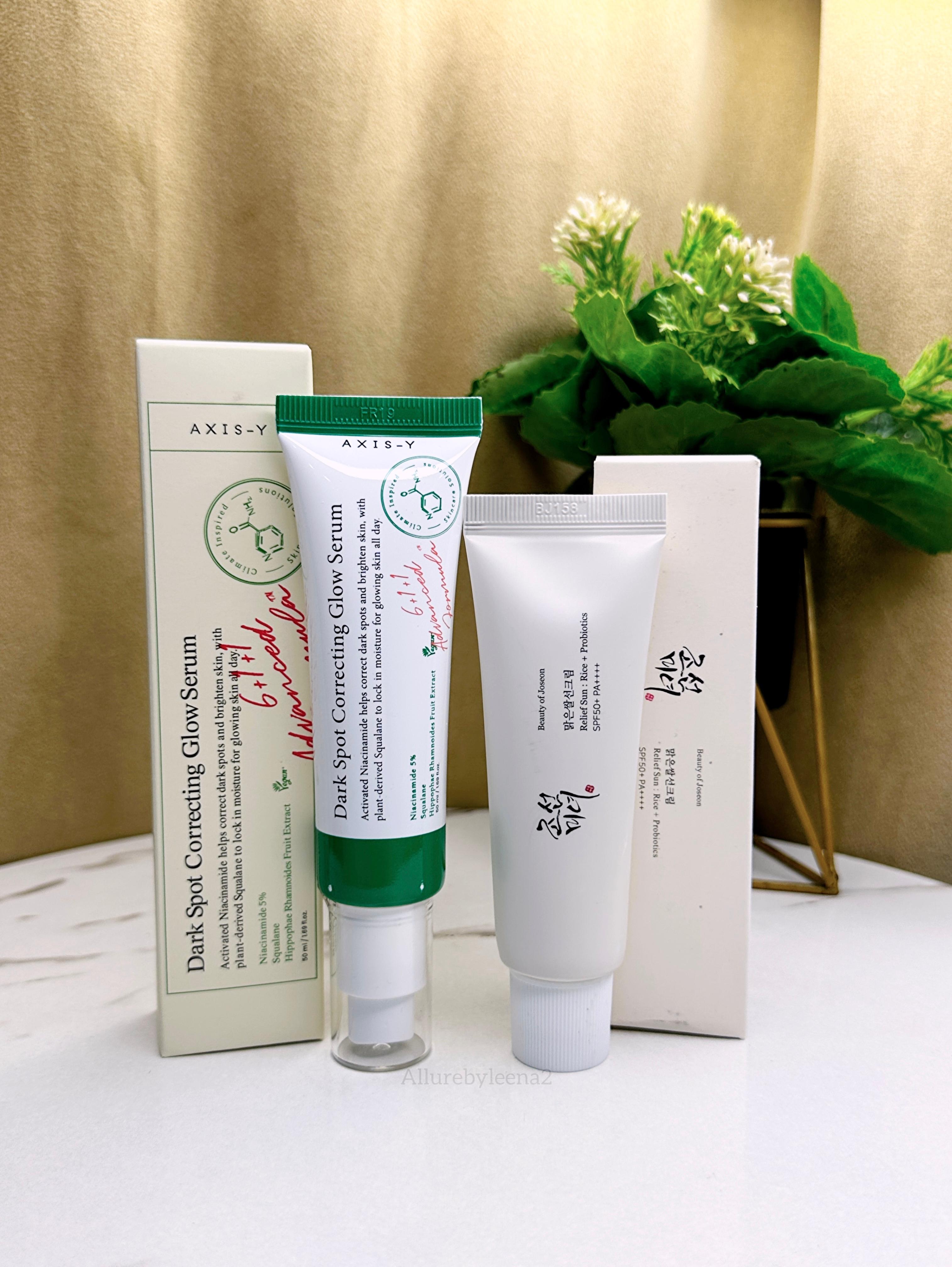 Glow &amp; Shield Duo  (Axis y dark spot serum &amp; beauty of joseon sunscreen)