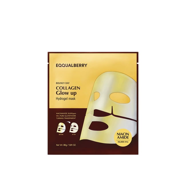 Eqqualberry Bouncy Day Collagen Glow Up Hydrogel Mask x1