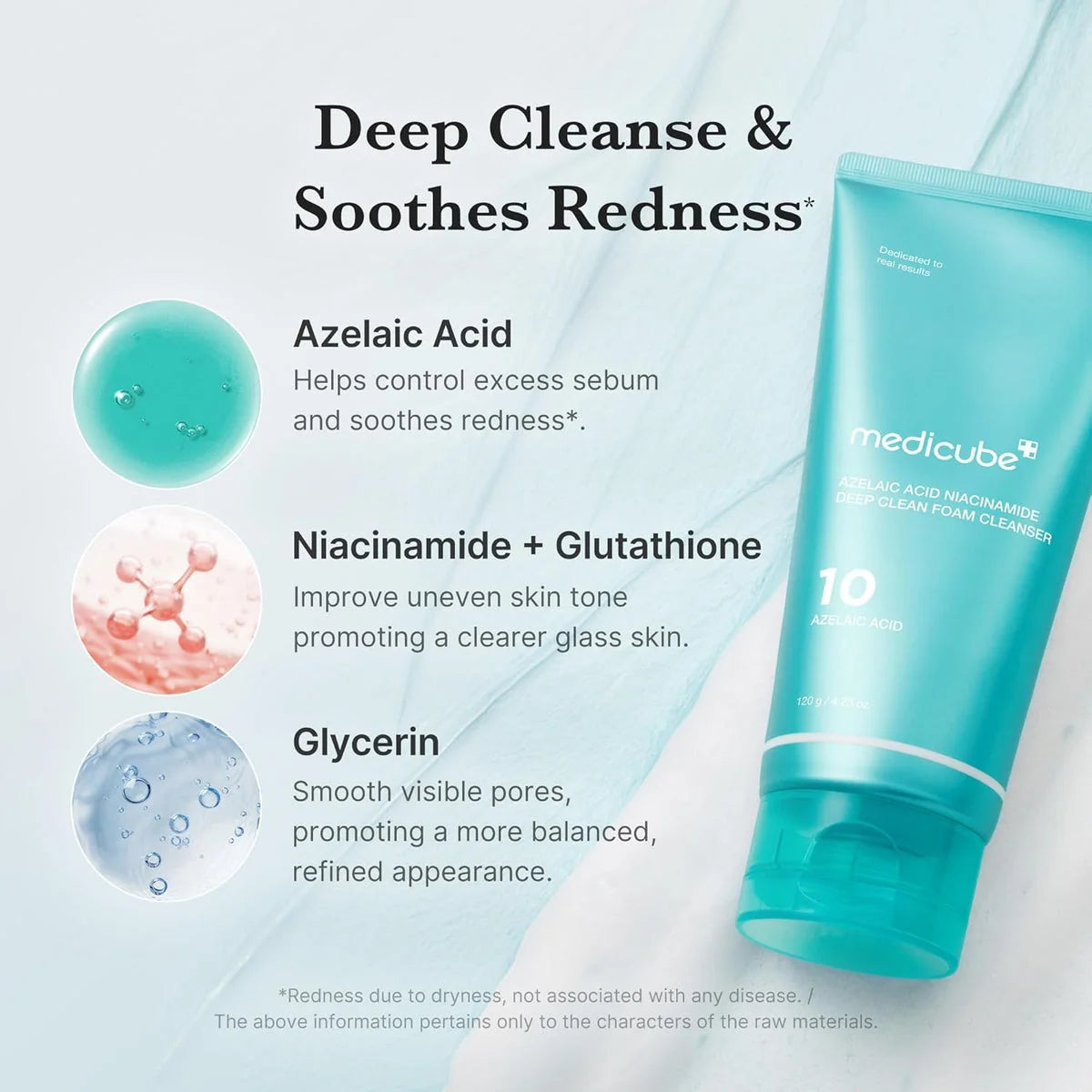 Medicube Azelaic Acid Niacinamide Deep Clean Foam Cleanser (120g)