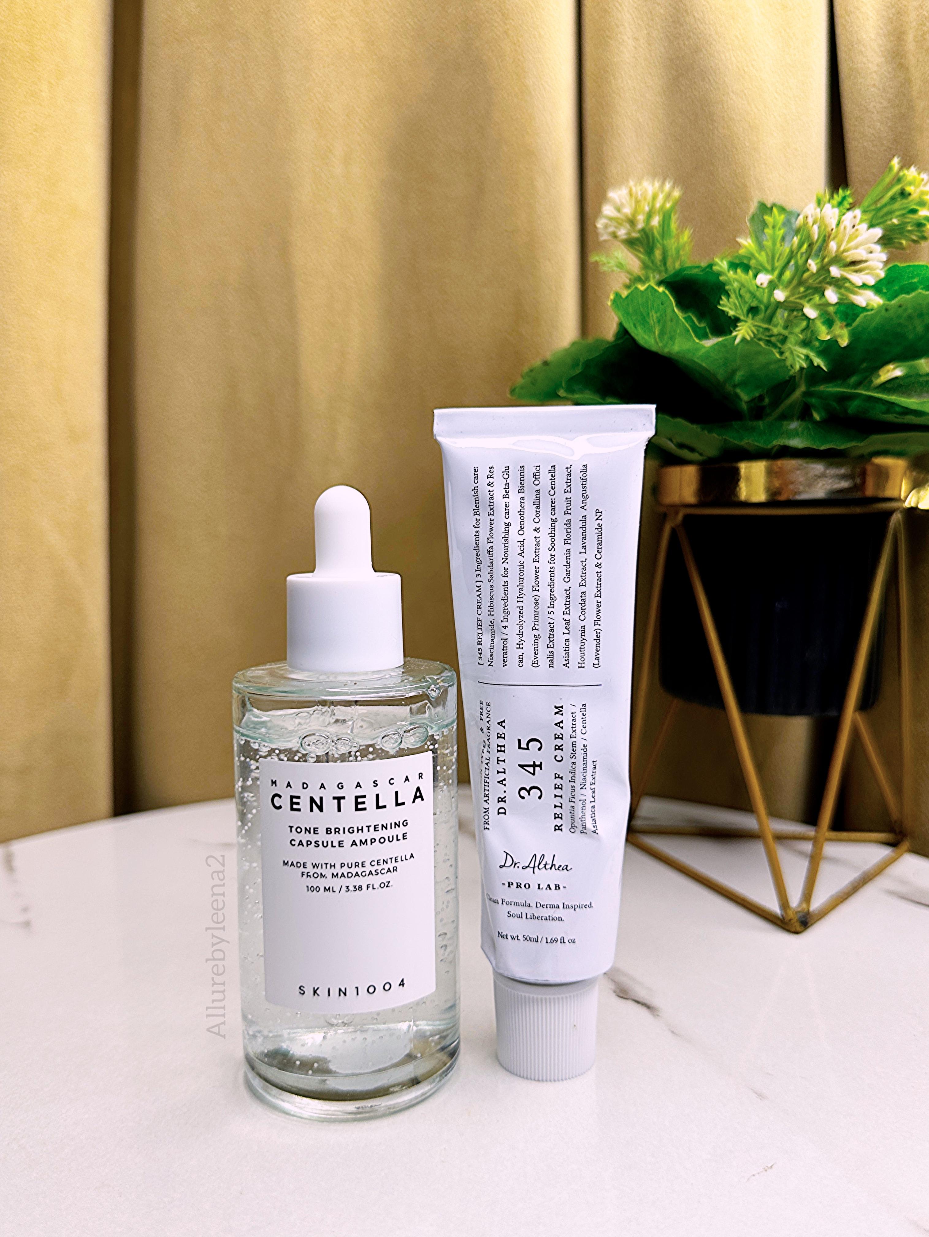 SKIN1004 Madagascar Centella Tone Brightening Capsule Ampoule & Dr. Althea 345 Relief Cream DUO🤍