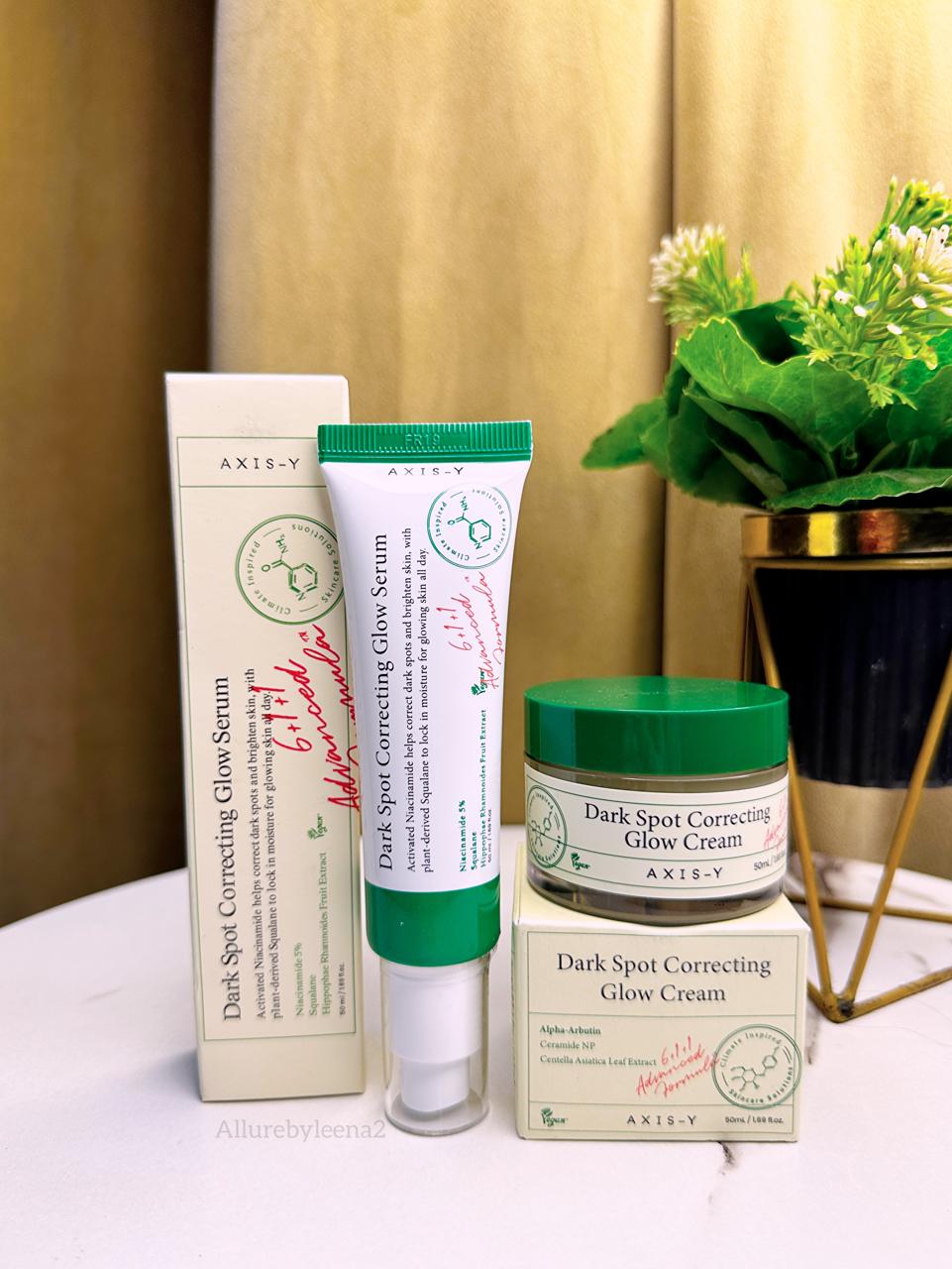 AXIS-Y Dark Spot Correcting Glow Serum & AXIS-Y Dark Spot Correcting Glow Cream