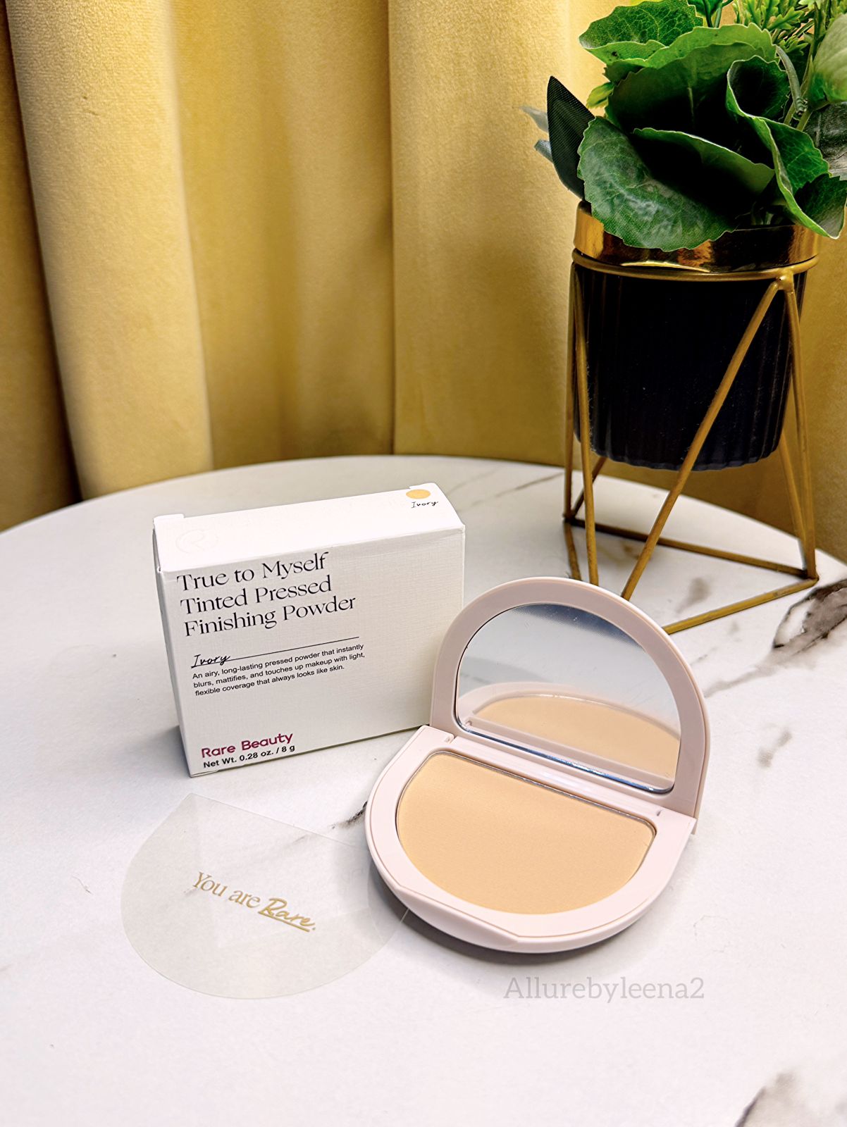 Rare beauty pressed finish powder