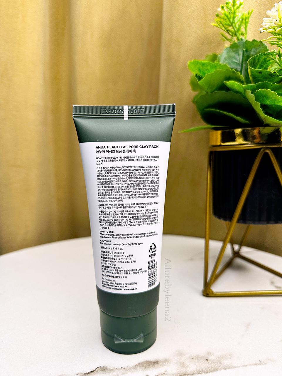 Anua Heartleaf Pore Clay Pack
