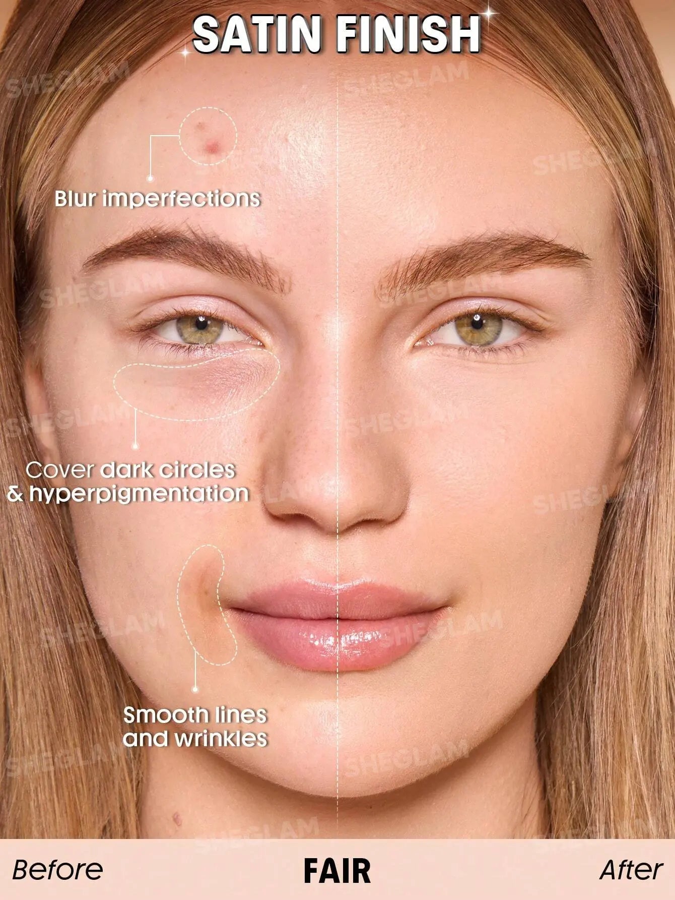 Sheglam Skin Sync Satin Foundation Shade Fair