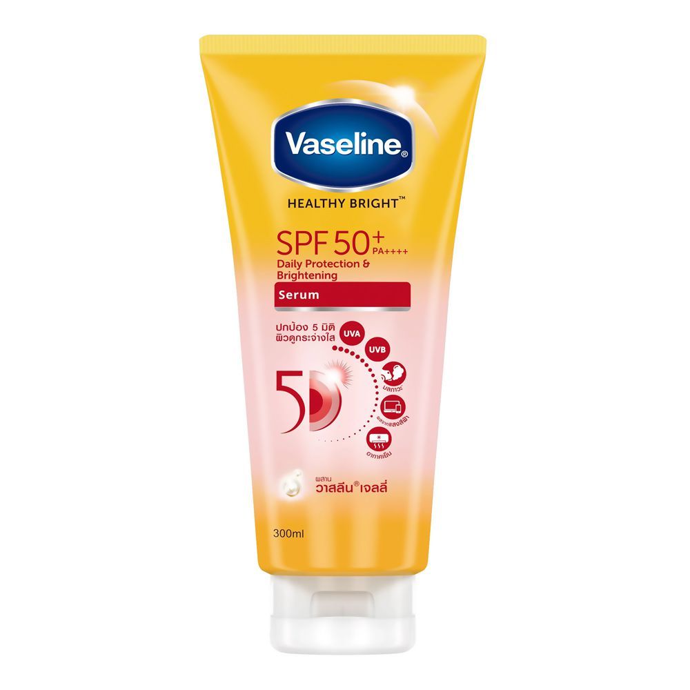 Vaseline Healthy Bright Daily Protection & Brightening Serum Sunscreen, SPF50+, PA++++, 300ml