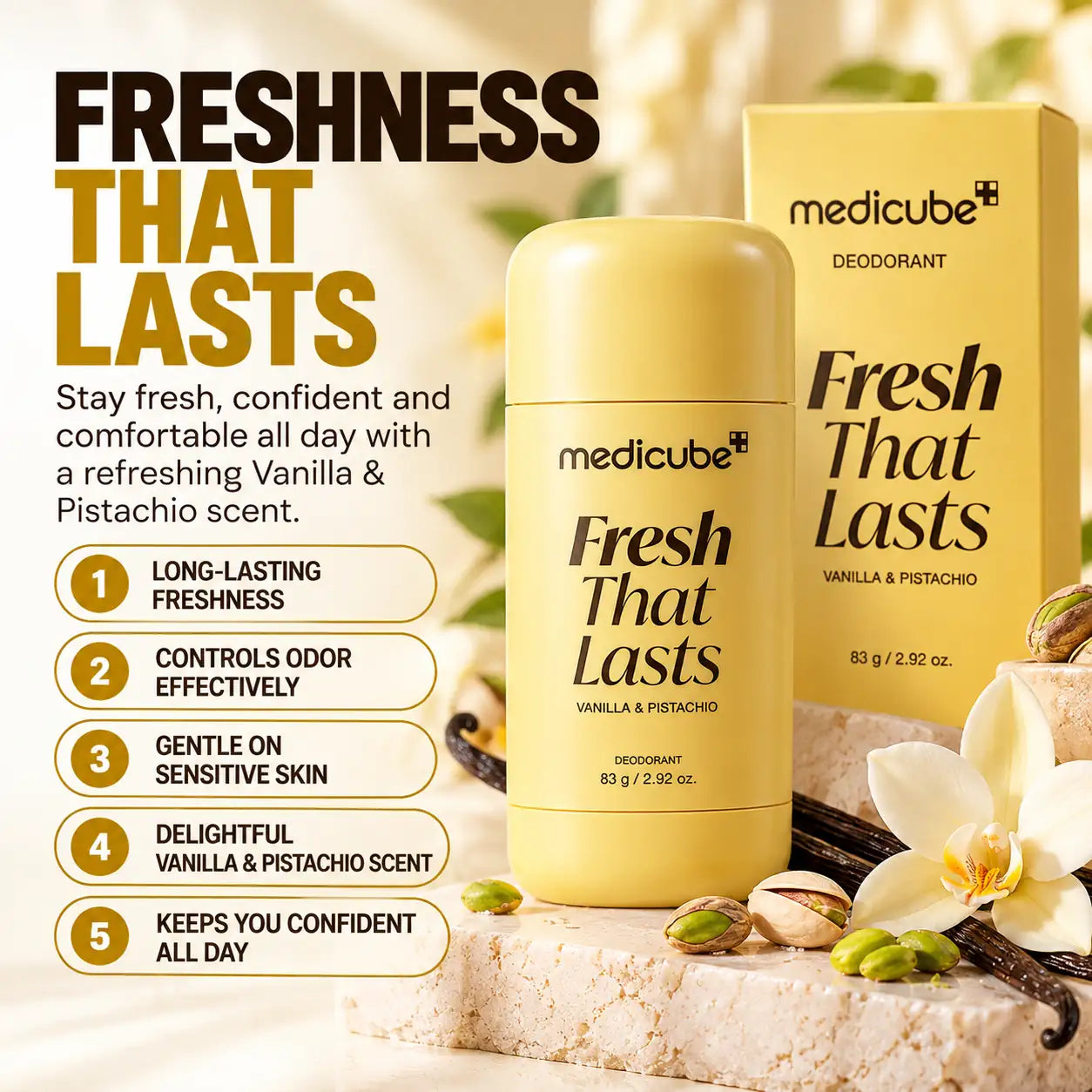 Medicube Vanilla & Pistacho Deodorant 83g