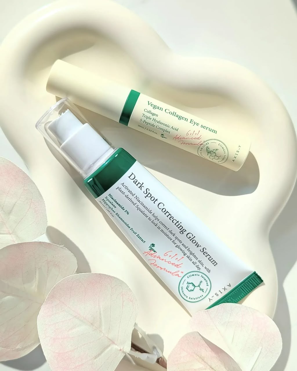 AXIS-Y Dark Spot Correcting Glow Serum & AXIS-Y Vegan Collagen Eye Serum Duo