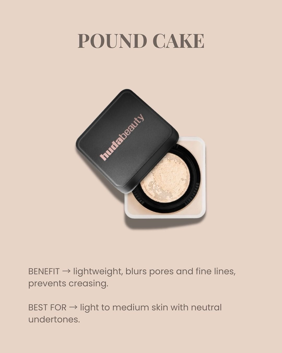 Huda Beauty Easy Bake Loose Baking & Setting Powder.