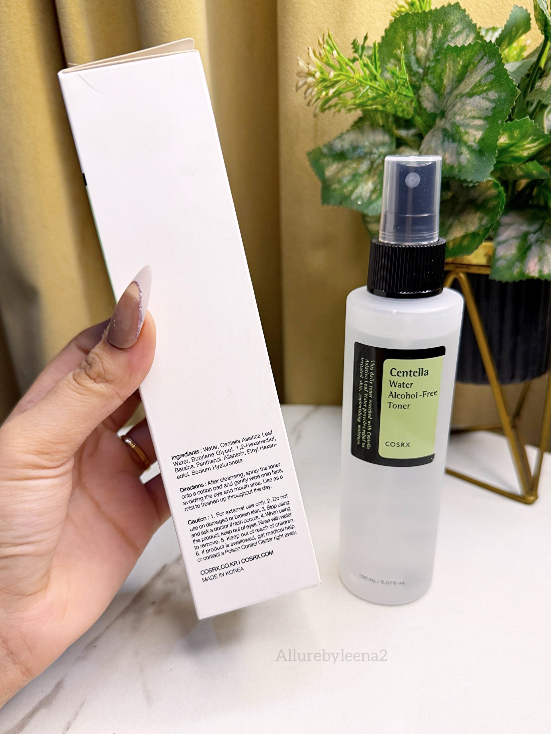 COSRX Centella Water Alcohol-Free Toner. 