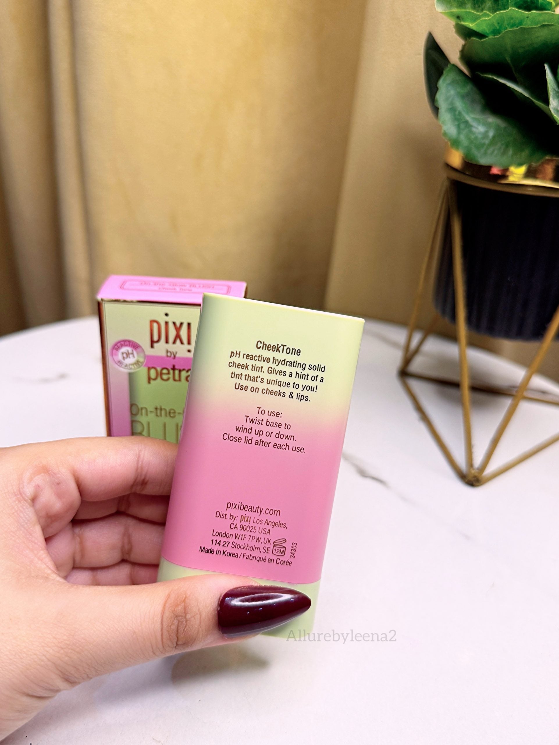 Pixi On-the-Glow Blush, a pH-reactive tinted moisture stick